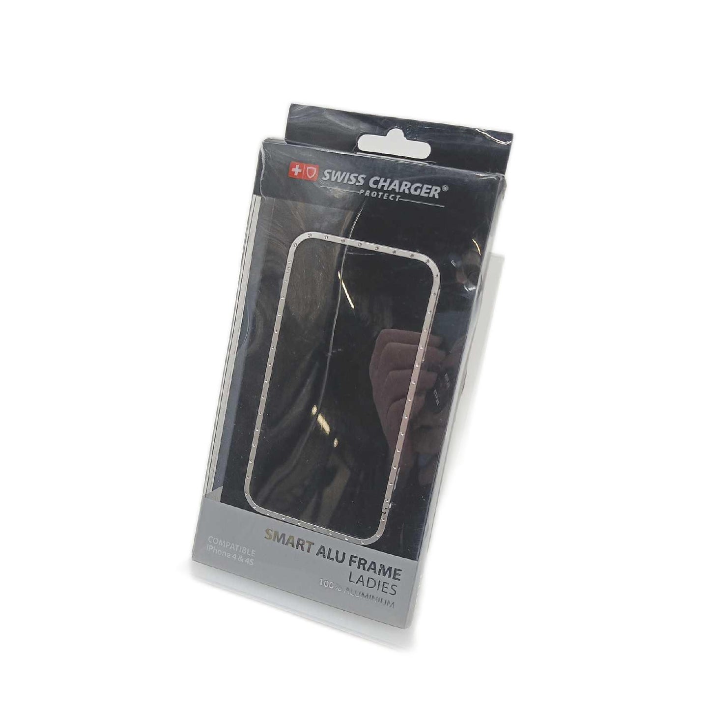 Swiss Charger SCP4001 Smart Schutzhülle mit Aluminium-Rahmen für iPhone 4/4S