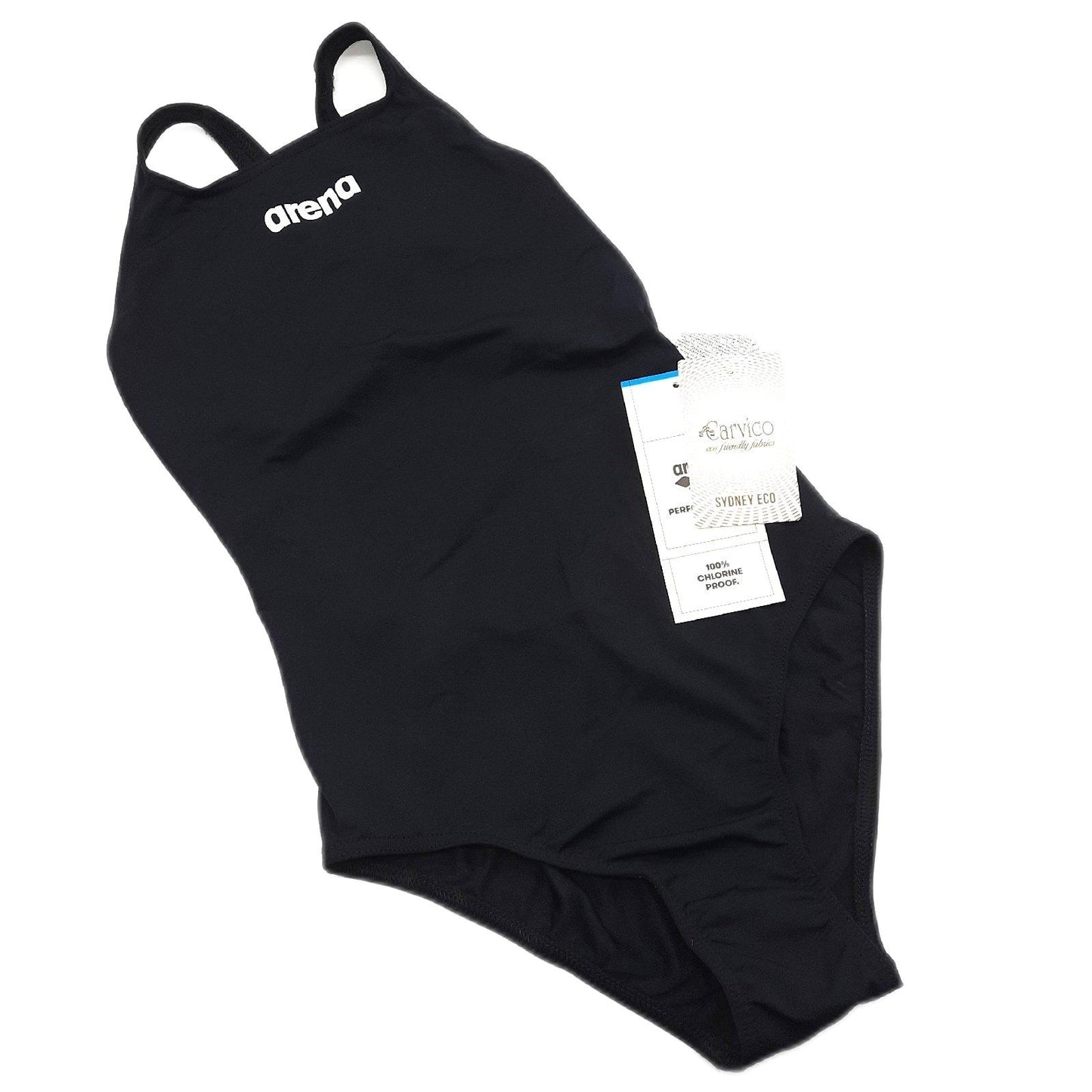 Arena Damen Badeanzug Schwimmbekleidung Team Swimsuit Black White Eleganz Stil Sportlich