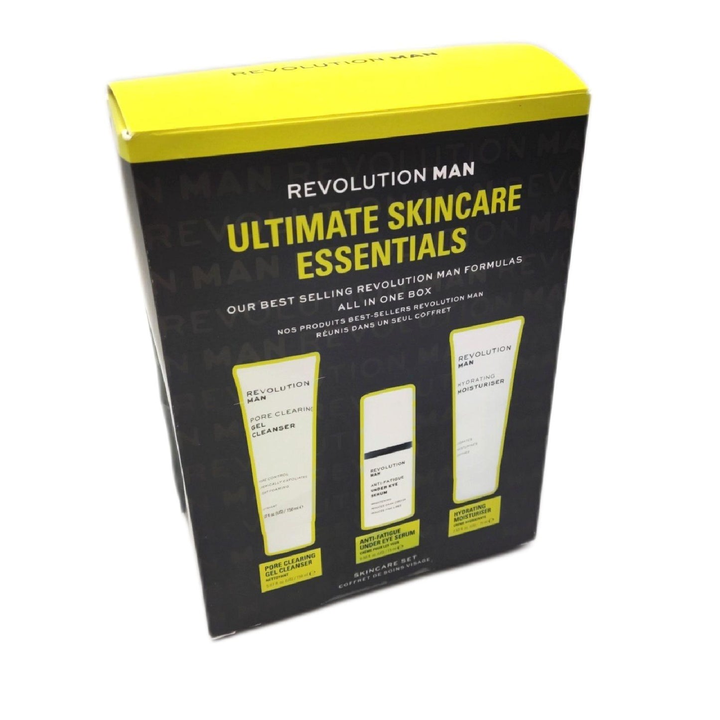 Revolution Man, ultimatives Hautpflege Essentials Geschenkset für Männer, inklusive Gesichtsreiniger, Feuchtigkeitscreme und Augenserum