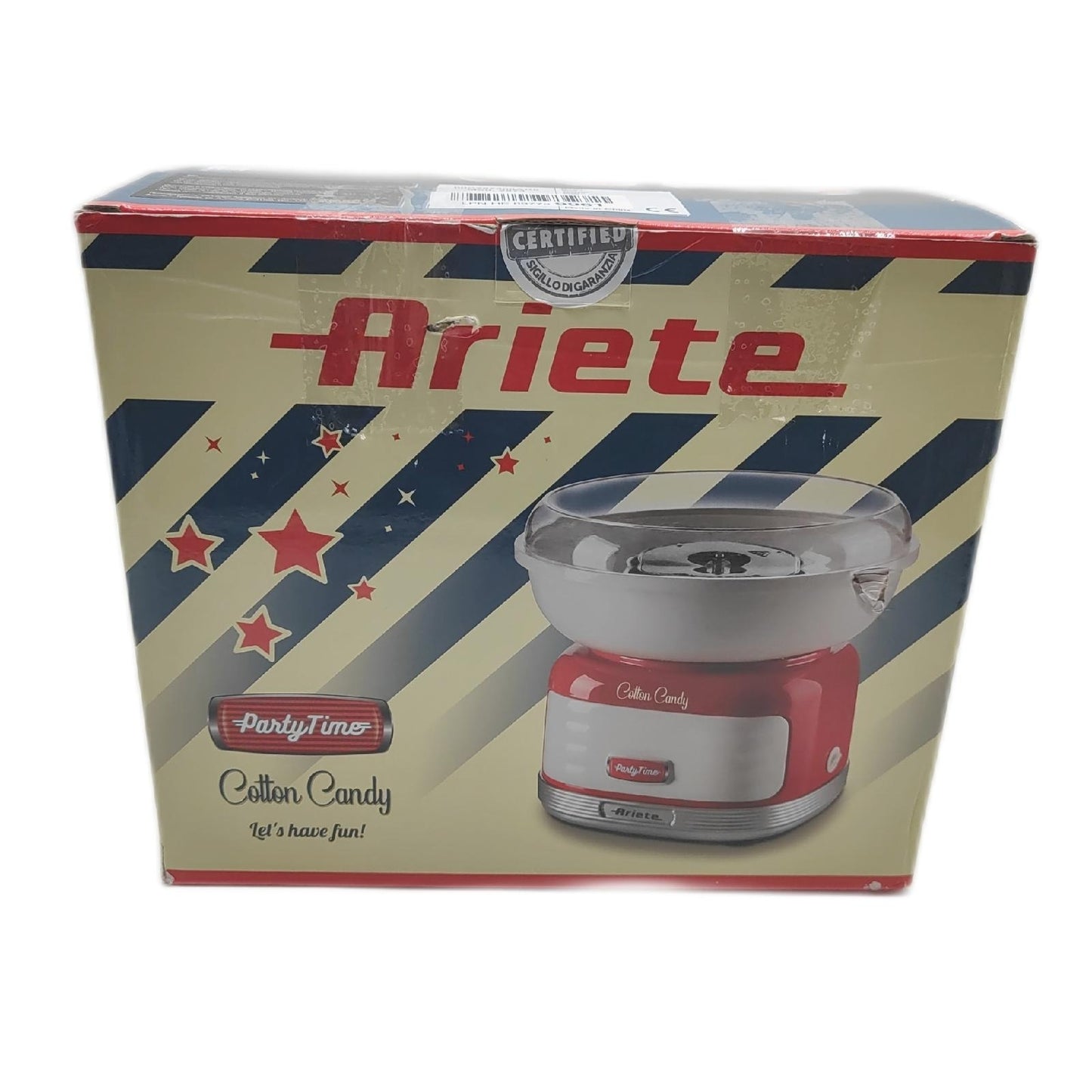 Ariete Zuckerwattemaschine Küchengeräte 450 Watt rot Spaß beim Kochen Zuckerwatte
