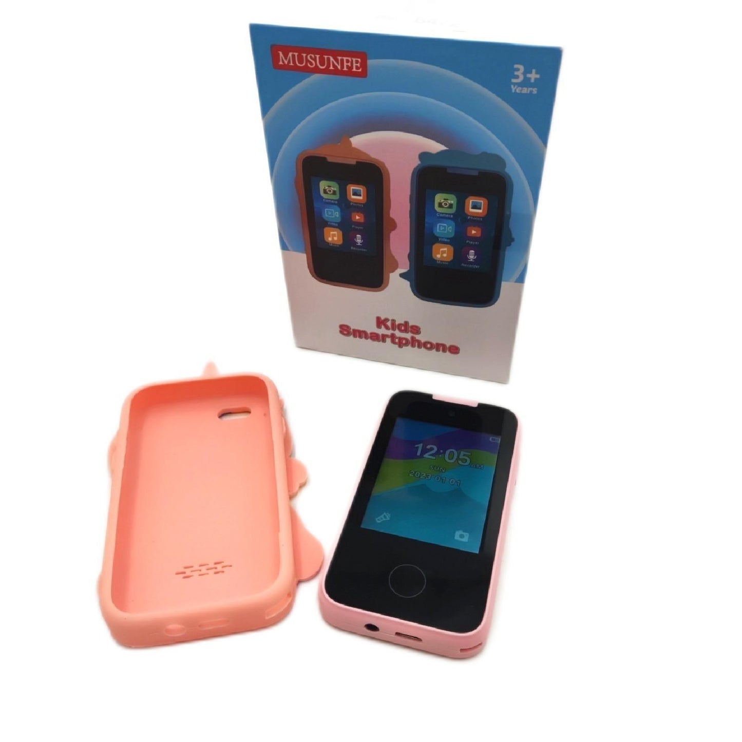 Musunfe Spielzeugtelefon Kindersmartphone Spielzeug Musunfe 21 Funktionen Lernspielzeug Geschenk