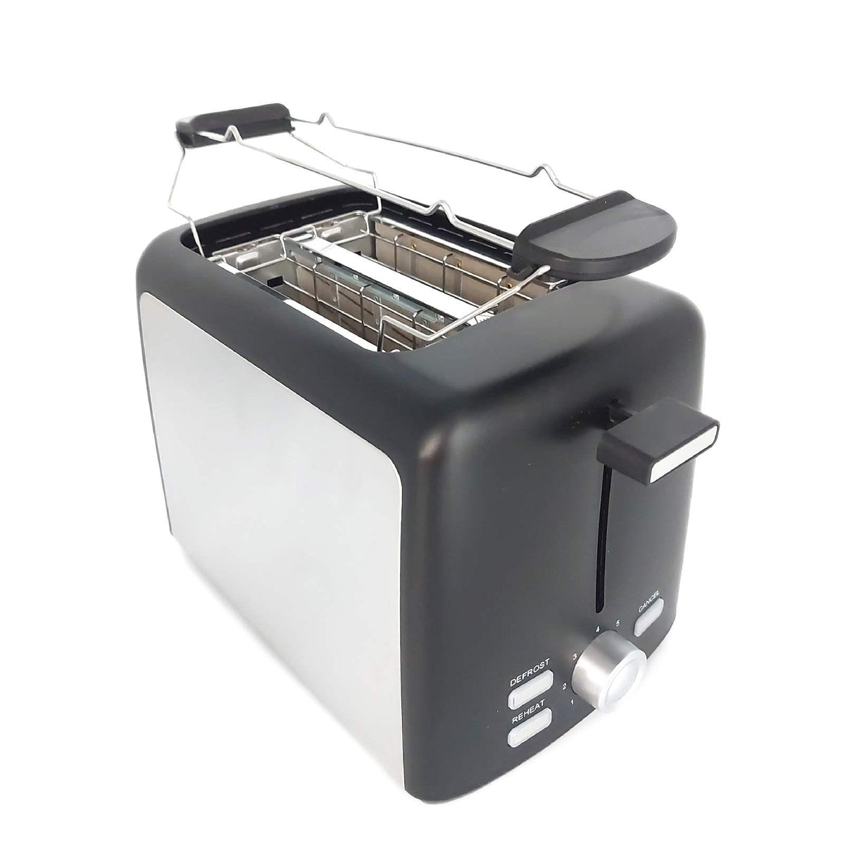 Amazon Basics 2 Scheiben Toaster 7 Braeunungsstufen Herausnehmbarer Toastereinsatz weiß