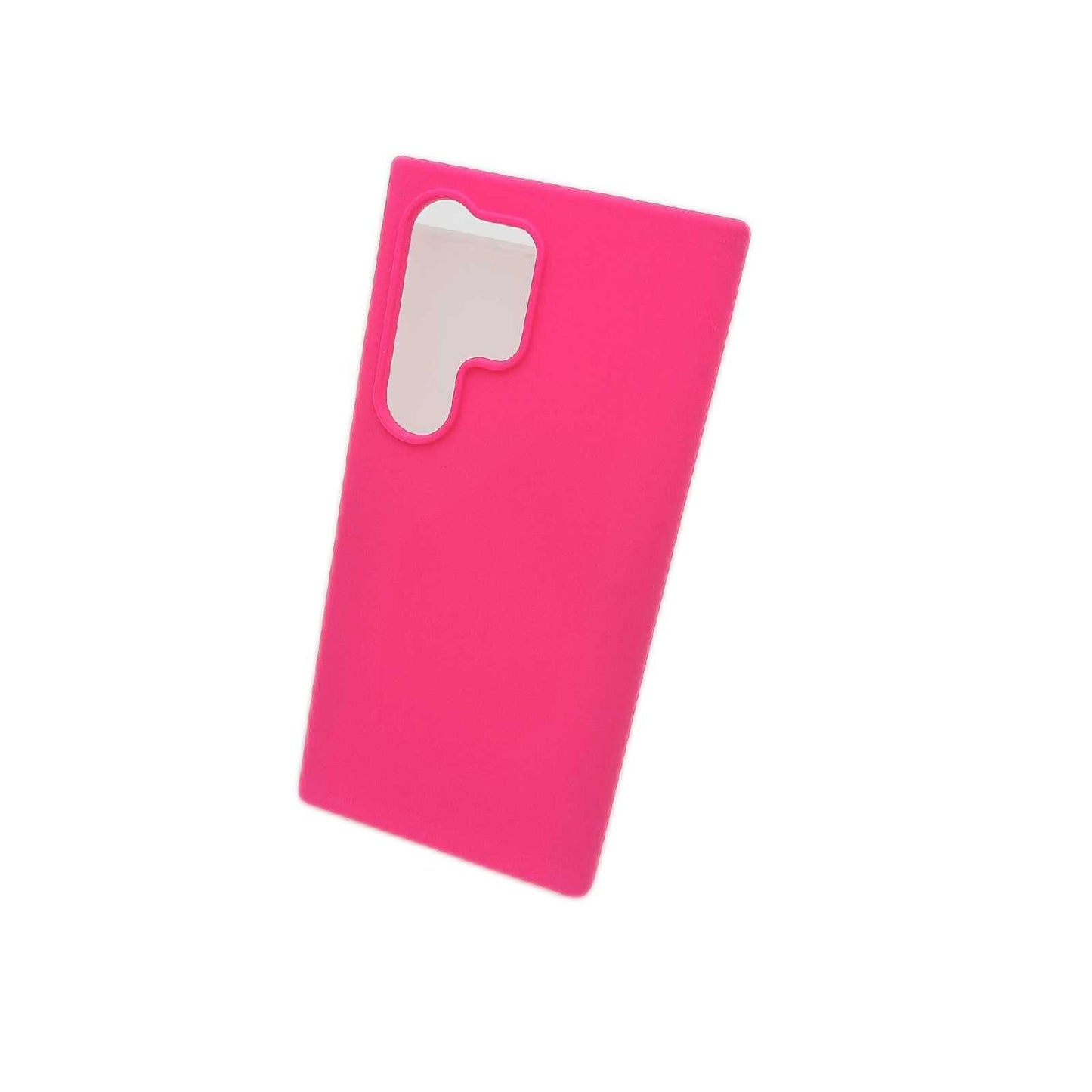 kwmobile Handyhülle Handy Zubehör Samsung Galaxy S24 Ultra Silikon Schutzhülle Neon Pink