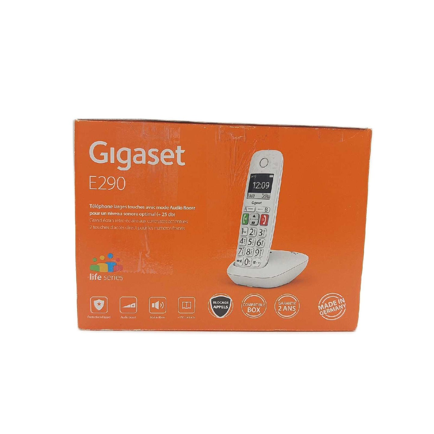 Gigaset Telefon Festnetztelefon Kommunikation E290 Weiß schnurlos komfortabel einfach bedienen