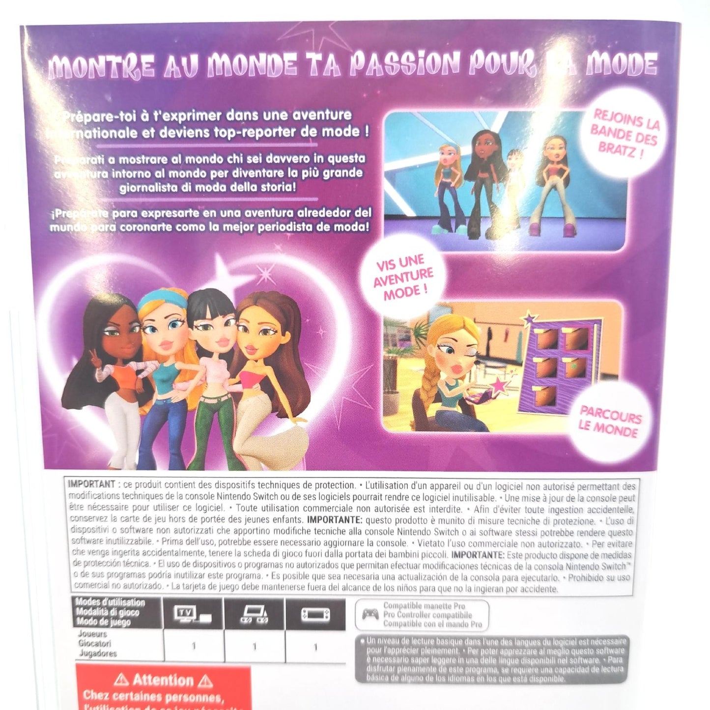 Bratz zur Schau stellen Ihren Modespiel -Switch zur Verfügung