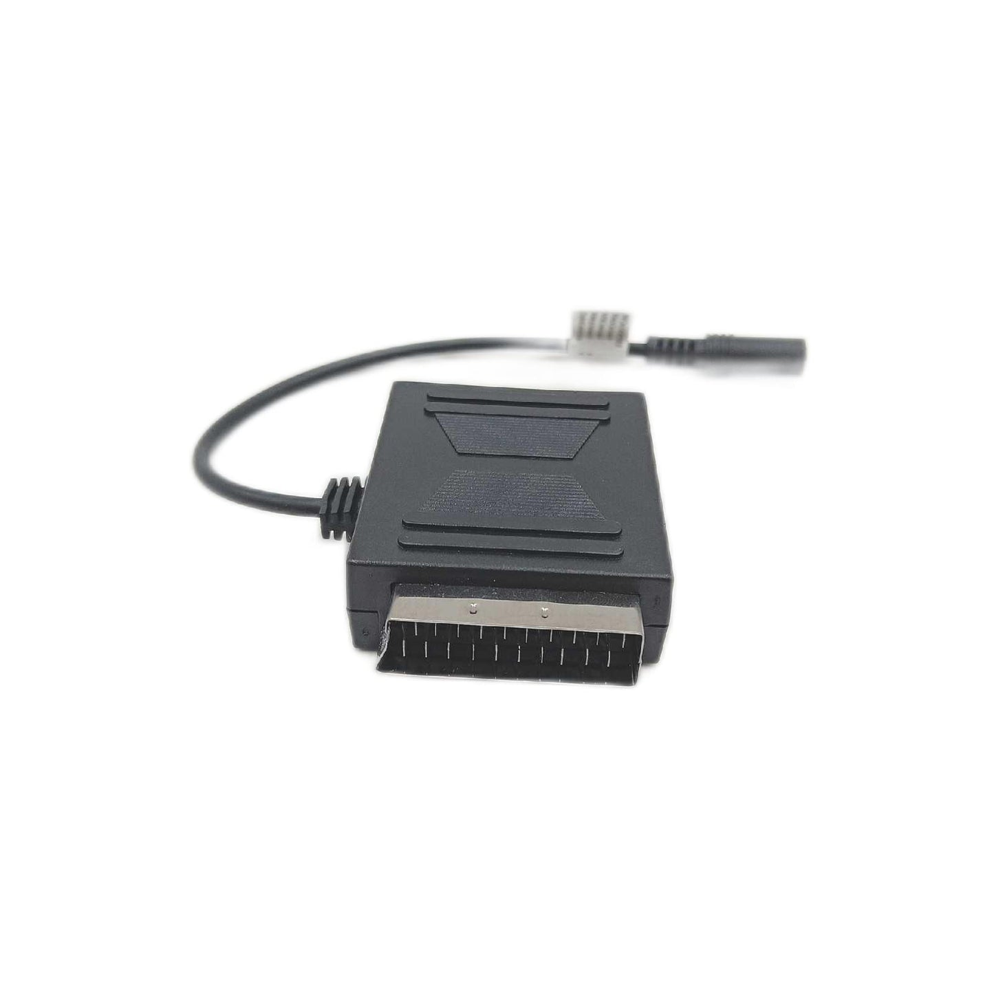 KnnX 28056 - SCART-Stecker auf SCART-Buchsenadapter mit weiblichem Audioausgang für 3,5-mm-Stereokopfhörer - Euroconnector mit Stereo-Kopfhörerausgang