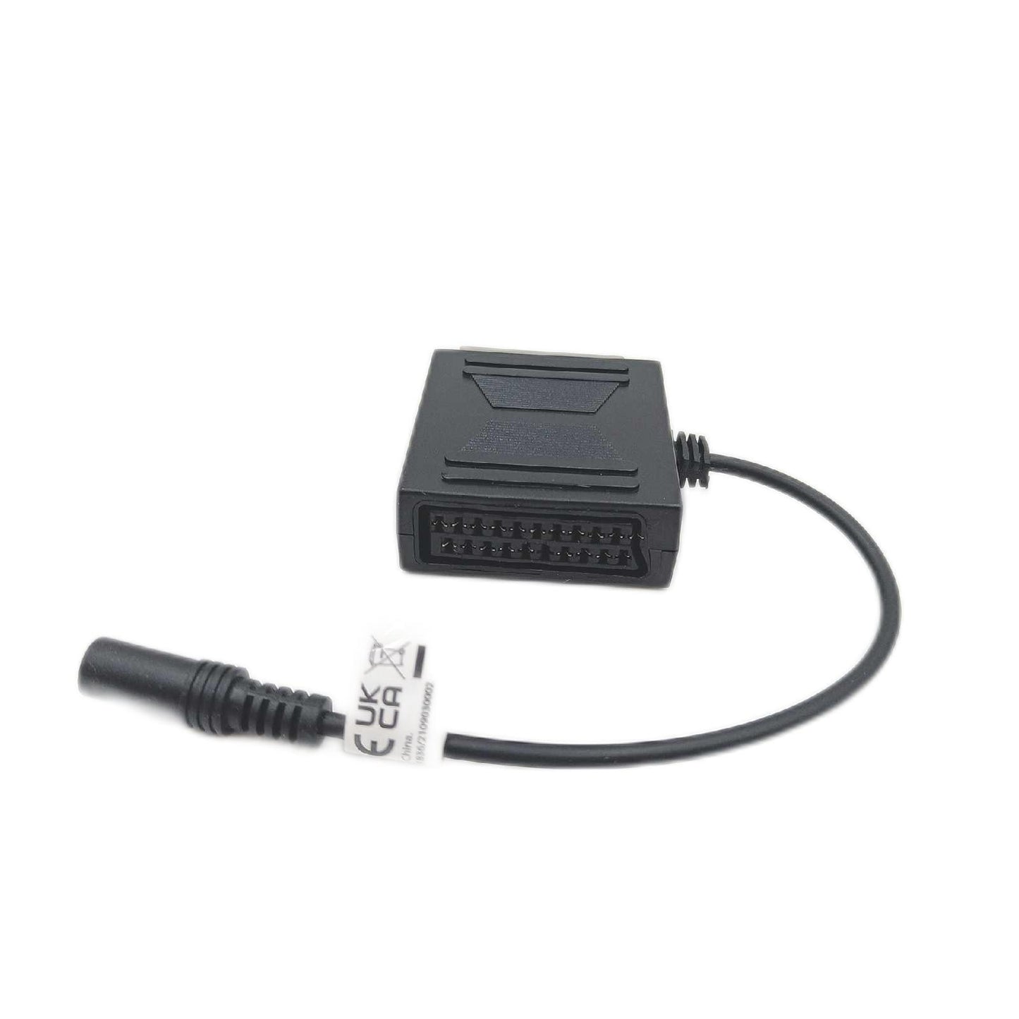 KnnX 28056 - SCART-Stecker auf SCART-Buchsenadapter mit weiblichem Audioausgang für 3,5-mm-Stereokopfhörer - Euroconnector mit Stereo-Kopfhörerausgang