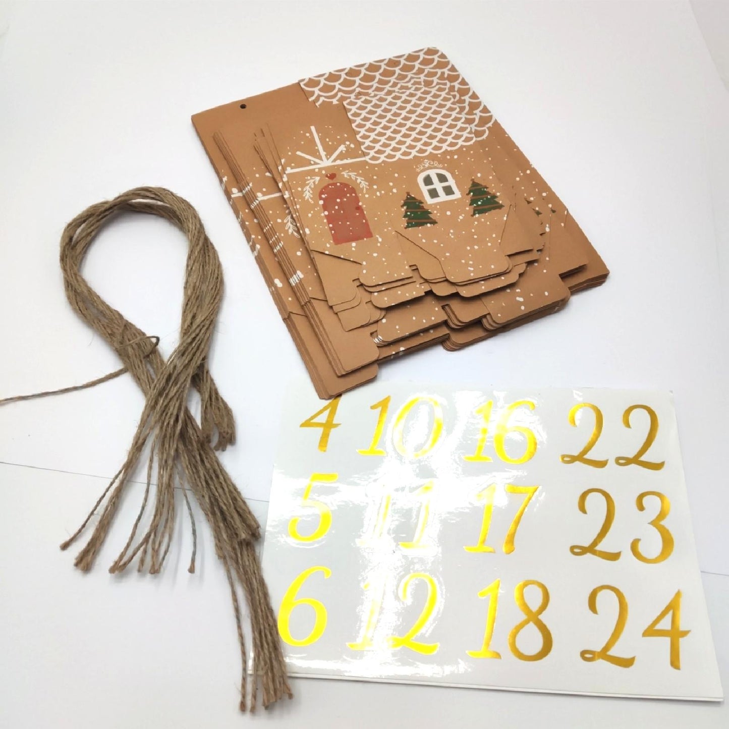 Adventskalender Bastelset Weihnachtsdeko Adventskalender zum Befüllen 24 Boxen