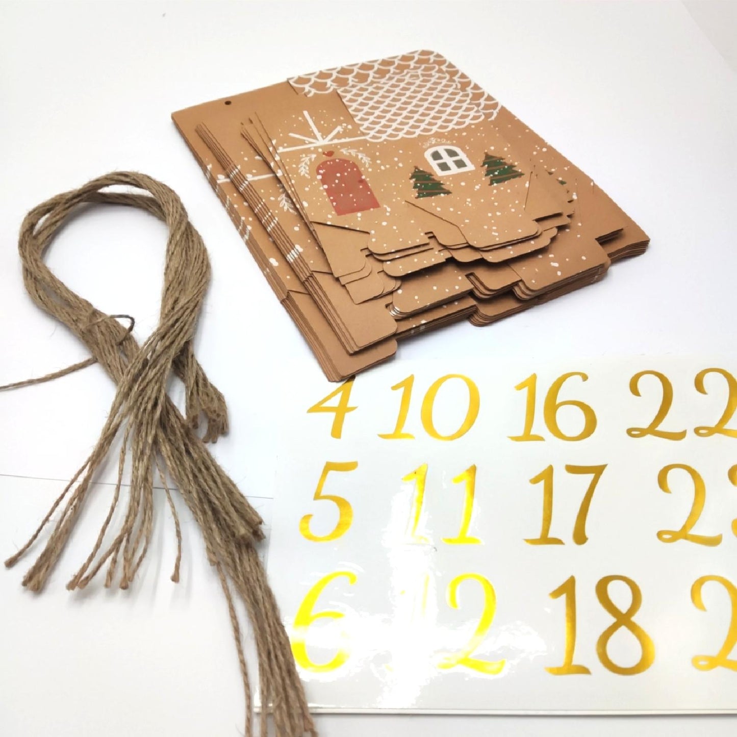 Adventskalender Bastelset Weihnachtsdeko Adventskalender zum Befüllen 24 Boxen