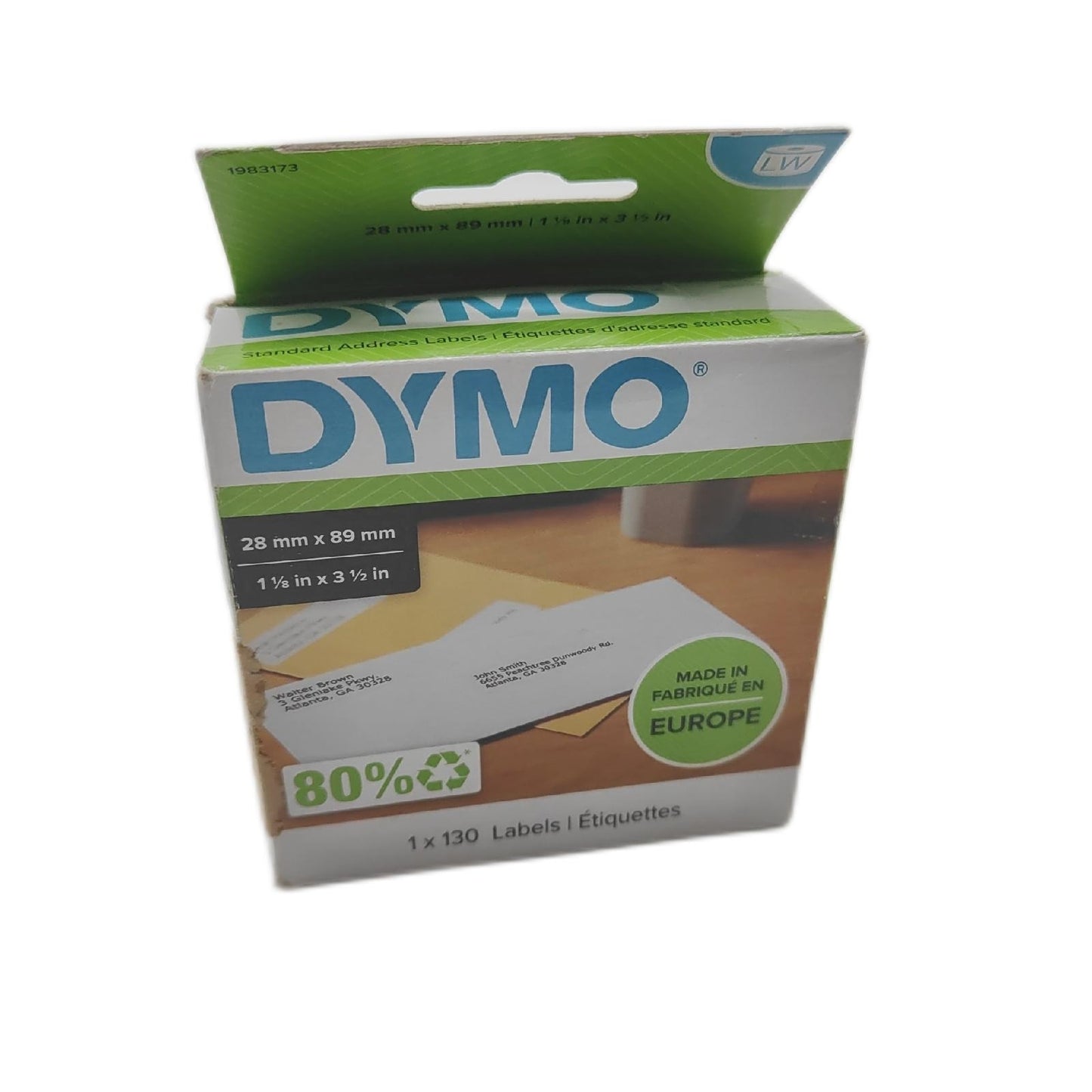 DYMO Adressetiketten Bürobedarf LabelWriter 28 mm x 89 mm Rolle 130 Stück hochwertige Kleberleistung