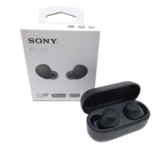 Sony In Ear Bluetooth Ohrhörer Kabellose Kopfhörer WF C510 Schwarz 22 Stunden Akku IPX4 Wasserfest Multipoint Mikrofon