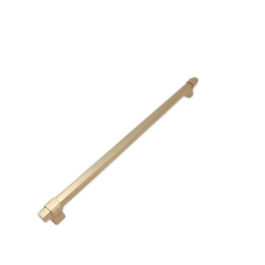 GTV - Möbelgriff IMPERIAL | Griff Griffe Möbelgriffe | Lange 35,4 cm| Bohrlochabstand 32 cm | ZnAl |Gold gebürstet