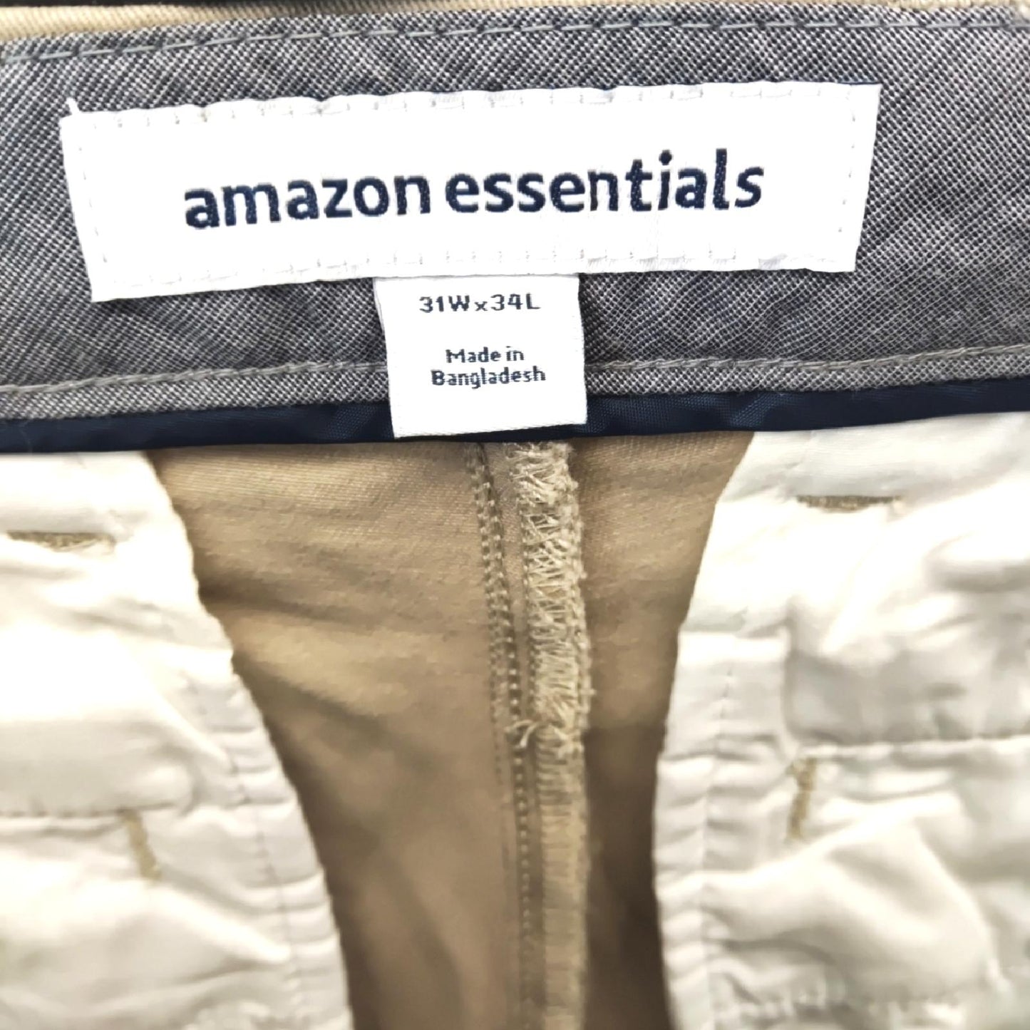 Amazon Essentials Herren Hose Bekleidung Slim Fit Chinohose Khaki bequem alltagstauglich