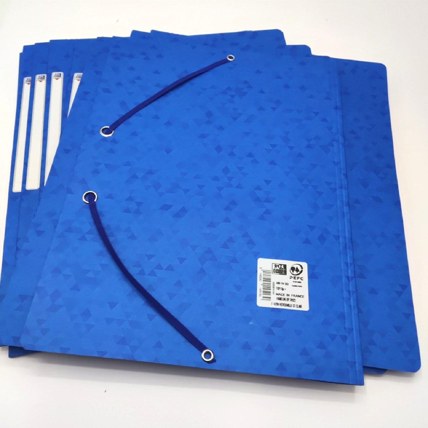 Oxford Sammelmappen Bürobedarf TopFile Plus Gummizug Format A4 Blau 10 Stück