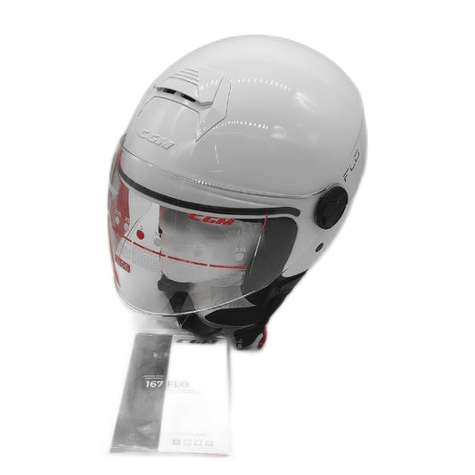 CGM Jethelm Schutzhelm Motorrad Zubehör Mono Weiß 167A für Skater Größe S