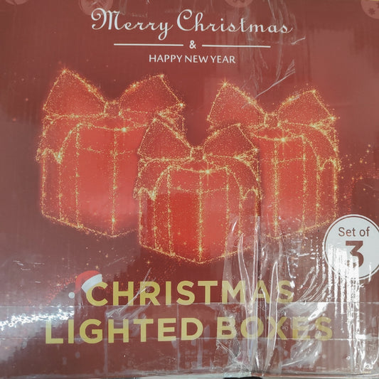 Quntis LED Lichterkette Weihnachtsbeleuchtung Set 3 Stück Dekoration Strombetrieb