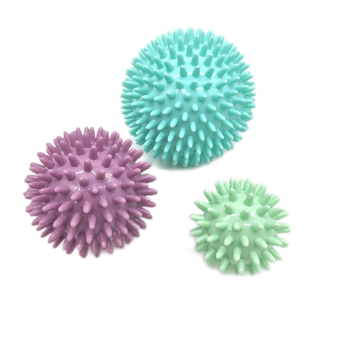 ResultSport Igelball Massageball Set mit Noppen für Rücken, Beine, Füße & Hände Muskelmassage - 6cm, 8cm und 10cm - Triggerpunkt Massagebälle, Stress Reflexzonen, Myofaszialer Ball, Rollerball