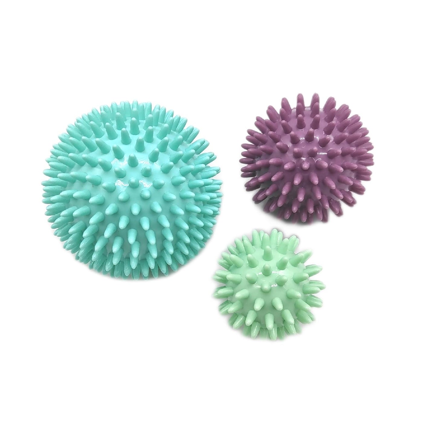 ResultSport Igelball Massageball Set mit Noppen für Rücken, Beine, Füße & Hände Muskelmassage - 6cm, 8cm und 10cm - Triggerpunkt Massagebälle, Stress Reflexzonen, Myofaszialer Ball, Rollerball