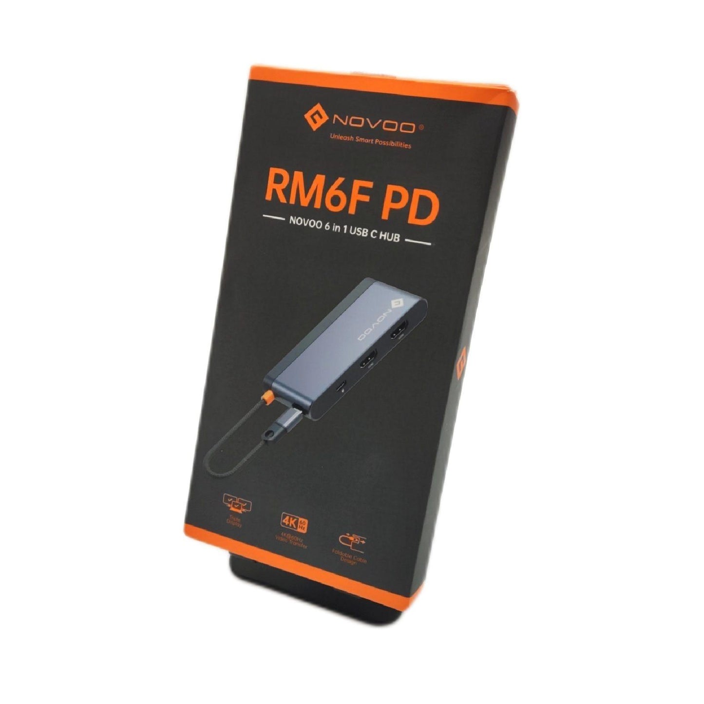 NOVOO USB C Hub Tripler Display 6 in 1 Mit Dual HDMI, Dockingstation für Dual Monitor, 100W PD, 3x USB, Dock für Dell, HP, Lenovo, ASUS, Microsoft
