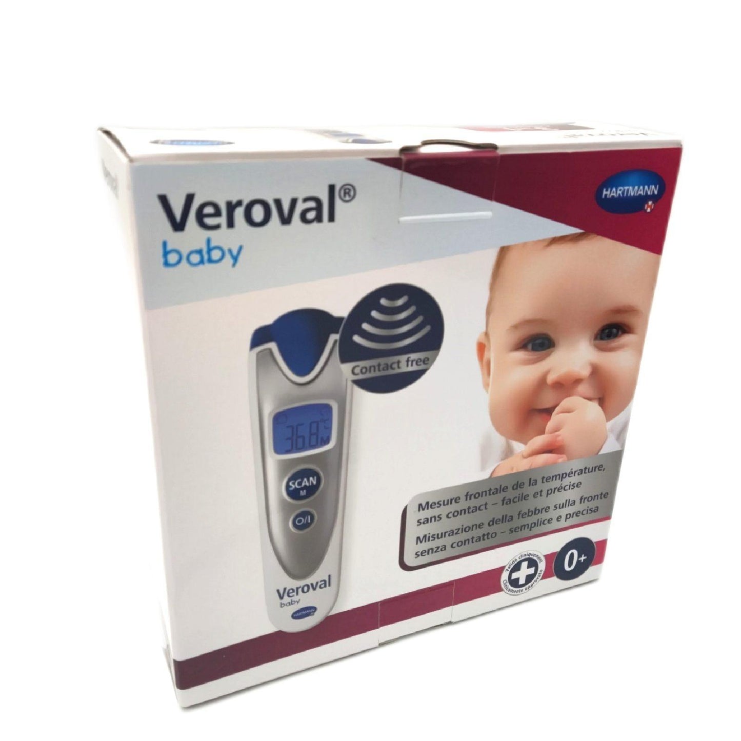 Veroval Infrarot Thermometer Baby Gesundheit Fiebermessung berührungslos weiß