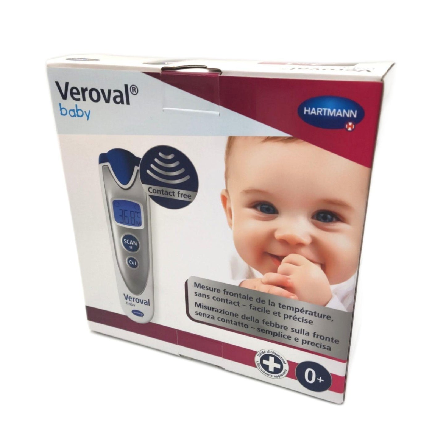 Veroval Infrarot Thermometer Baby Gesundheit Fiebermessung berührungslos weiß