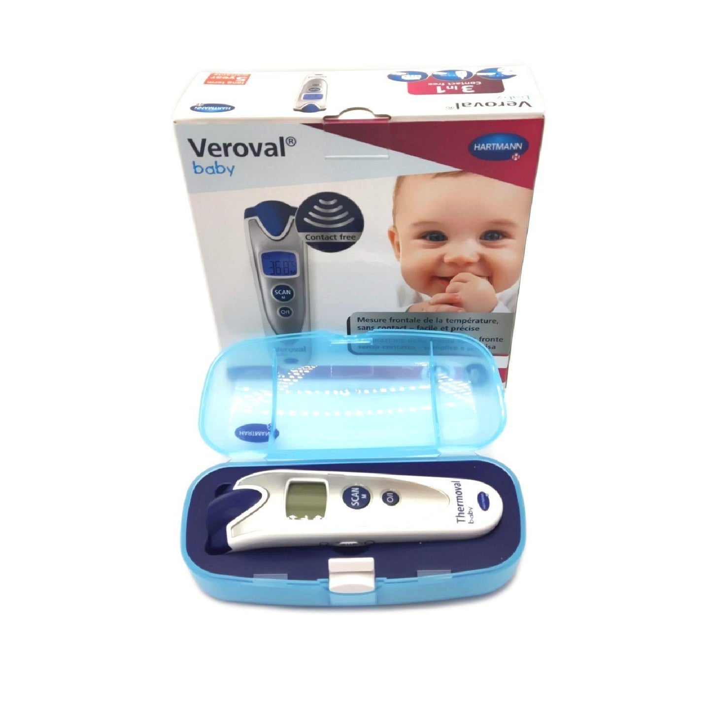 Veroval Infrarot Thermometer Baby Gesundheit Fiebermessung berührungslos weiß