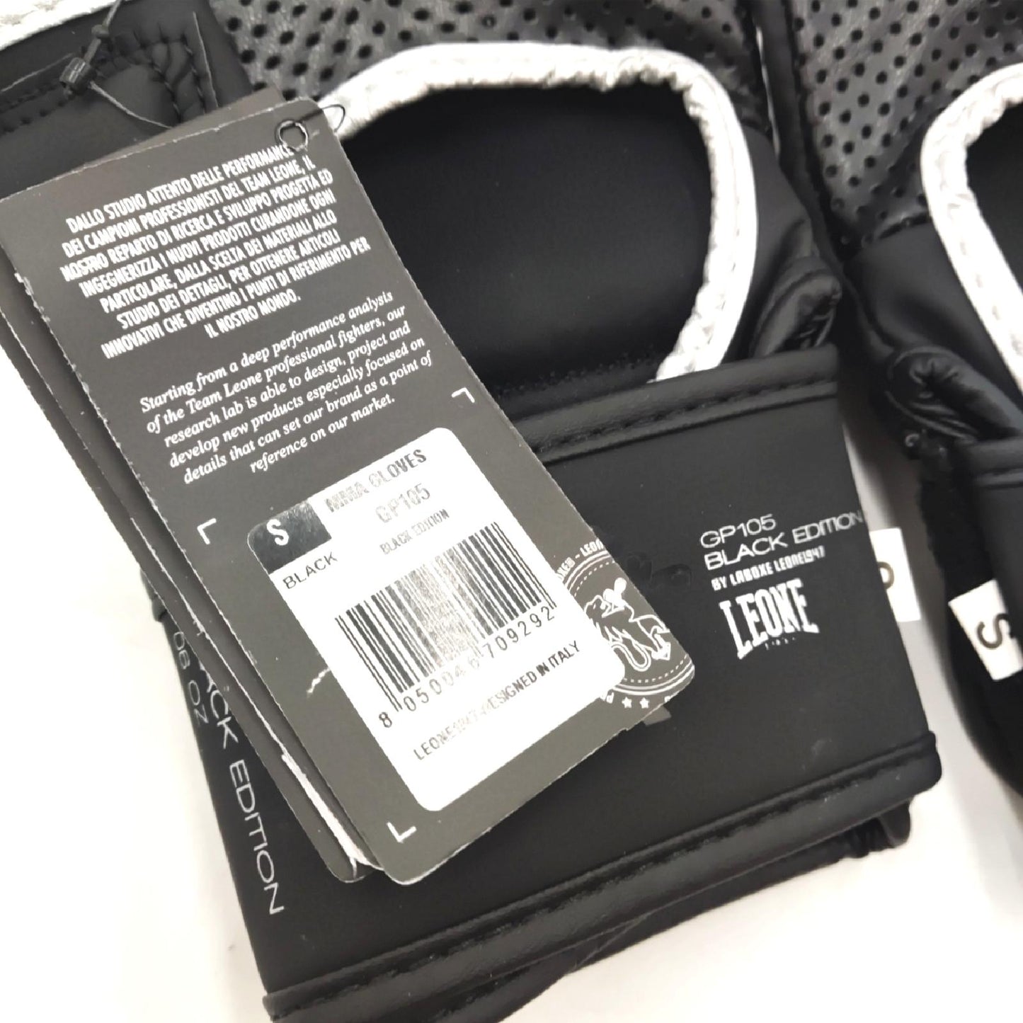 LEONE 1947, Black Edition MMA-Handschuhe, Unisex-Erwachsene, Schwarz, L, GP105
