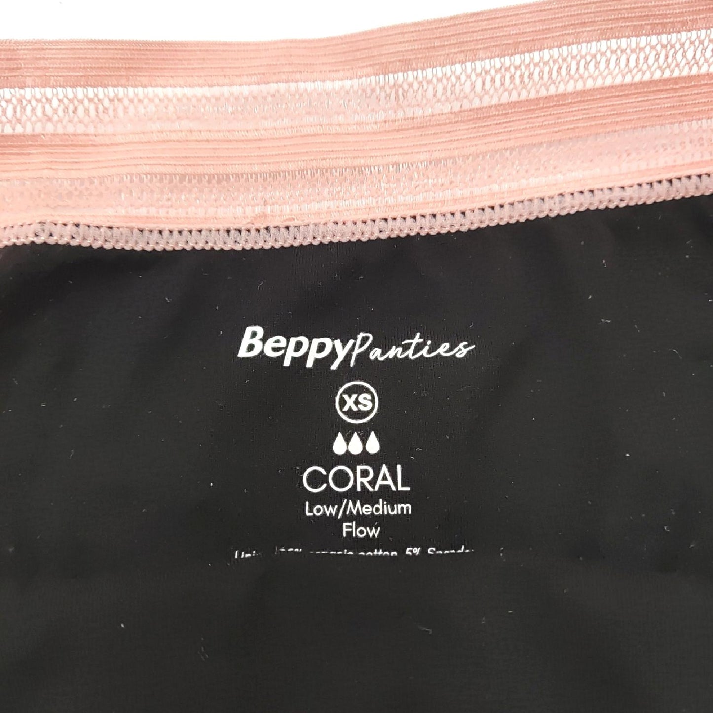 Beppy Panties CORAL (Pink/Rosa) 2 Menstruations-Slips - Periodenslips, mit Clips verstellbar, seitlich öffnen - für mehr Freiheit und Komfort während der Periode (XS)