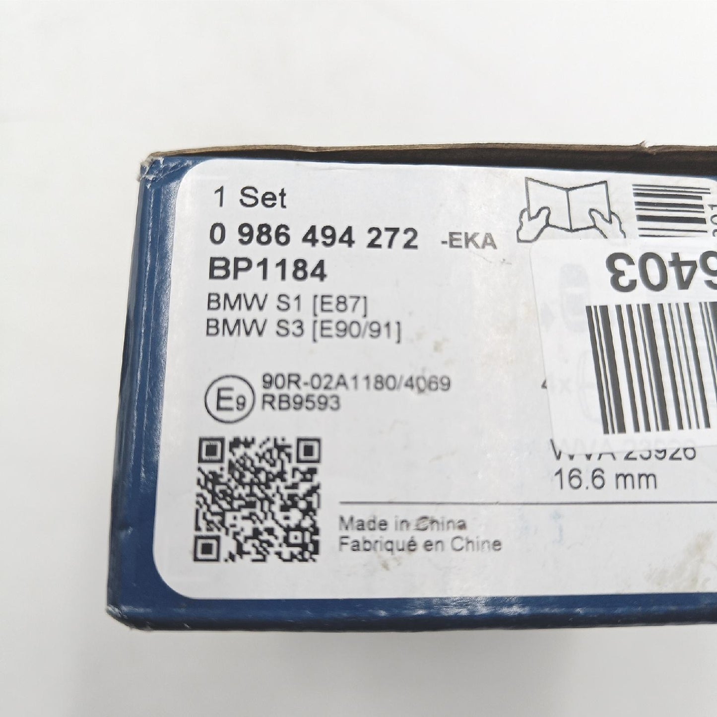 Bosch Auto Bremsbeläge Ersatzteile Bp1184 Für Leises Bremsen Mit