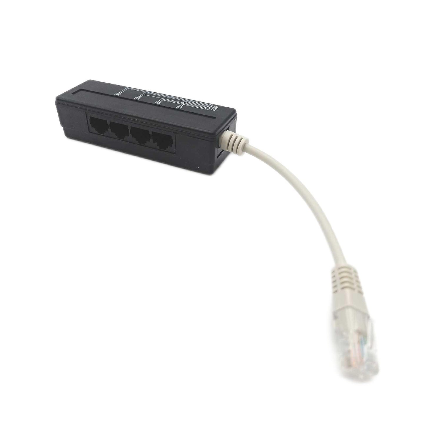 InLine Telefon Port Splitter Telekommunikation 69995A Verteiler 4 fach RJ45