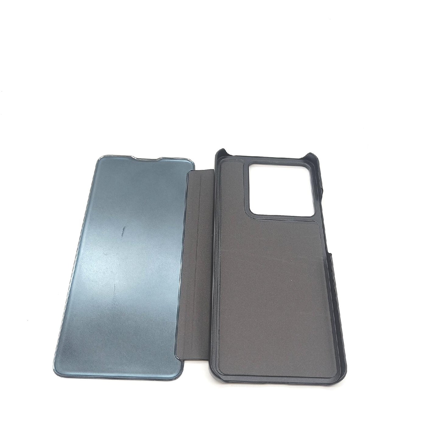 LIUZIHAN Hülle für Xiaomi Poco X6 5G. Smart Case, Tasche Smart Spiegelüberzug Sleep Flip Leder Tasche Smart Leder Tasche Schutzhülle für Xiaomi Poco X6 5G.Schwarz