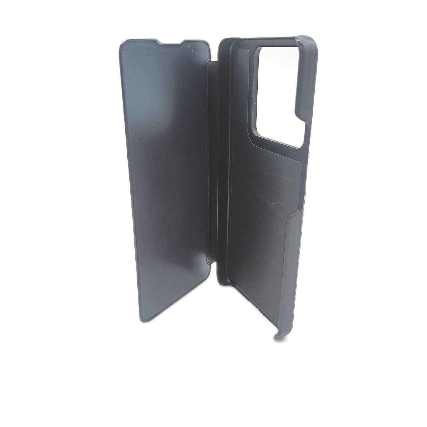 LIUZIHAN Hülle für Xiaomi Poco X6 5G. Smart Case, Tasche Smart Spiegelüberzug Sleep Flip Leder Tasche Smart Leder Tasche Schutzhülle für Xiaomi Poco X6 5G.Schwarz