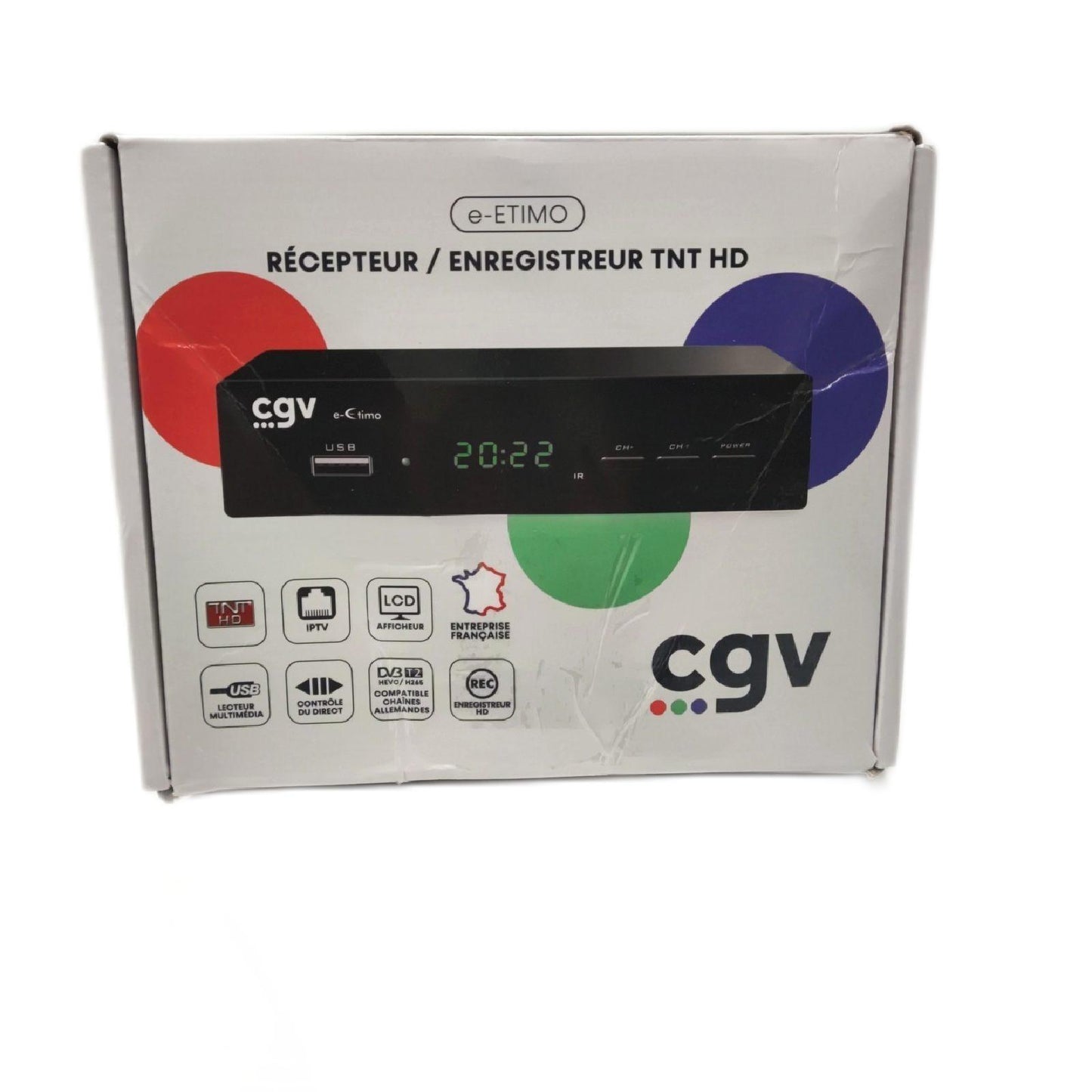 ETIMO DÃ©codeur e RÃ©cepteur Enregistreur TNT Full HD RJ45 DÃ©fauts optiques