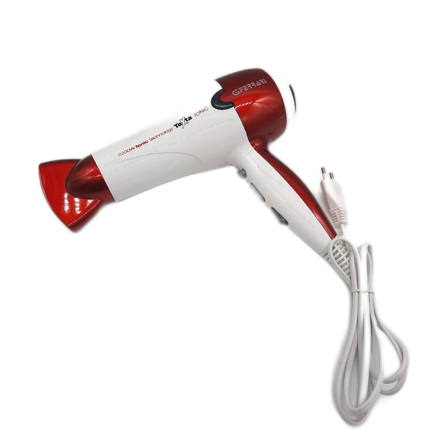 G3 Ferrari Haartrockner Haarpflege Texta Ionic 2200 Watt Weiß Rot leistungsstark leicht und effizient für beste Ergebnisse