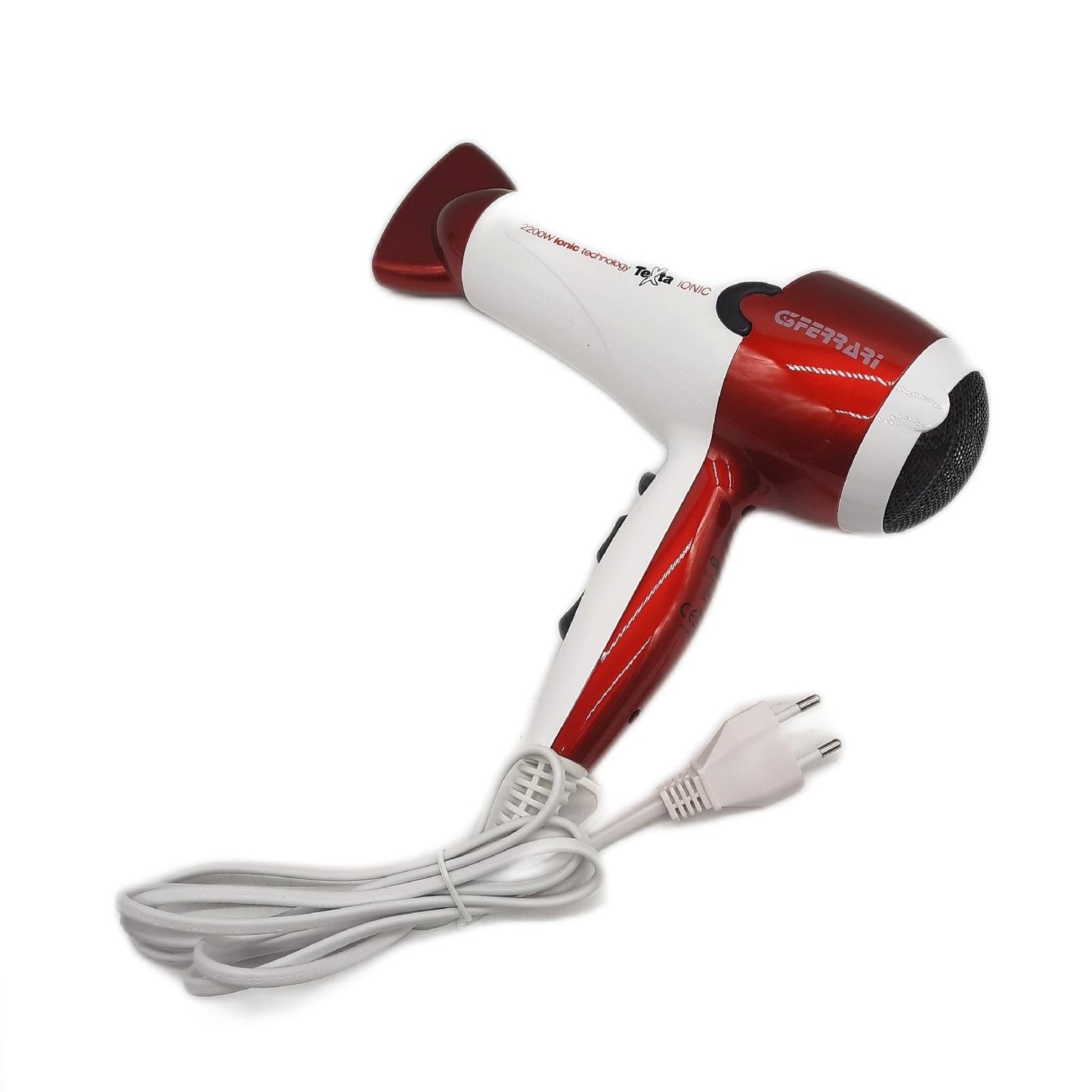 G3 Ferrari Haartrockner Haarpflege Texta Ionic 2200 Watt Weiß Rot leistungsstark leicht und effizient für beste Ergebnisse