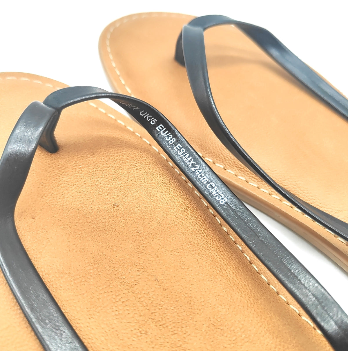 Amazon Essentials SANDAL Damen Zehentrenner Flip Flop Sandale Schwarz Gr 375 EU