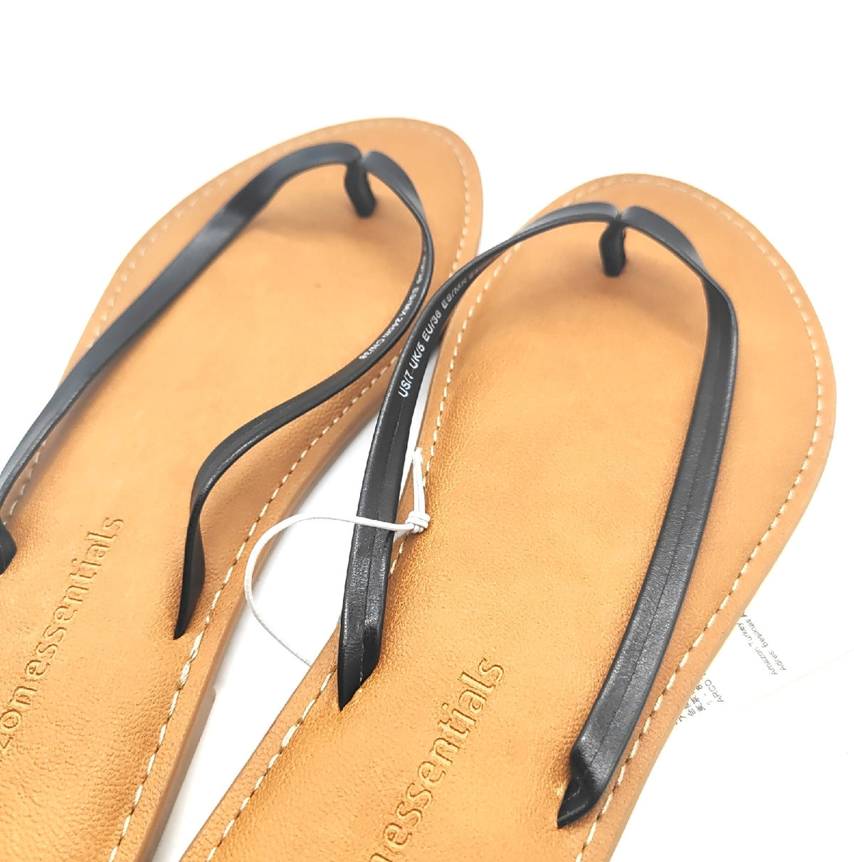 Amazon Essentials SANDAL Damen Zehentrenner Flip Flop Sandale Schwarz Gr 375 EU