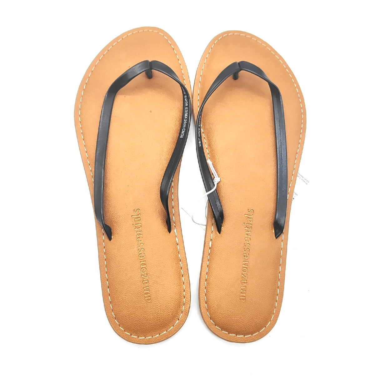 Amazon Essentials SANDAL Damen Zehentrenner Flip Flop Sandale Schwarz Gr 375 EU