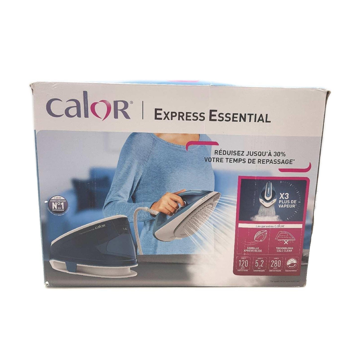 Calor Dampf Bügelstation Bügelgeräte Express Essential leistungsstark für Hemden Kleidung Sohle Bürste