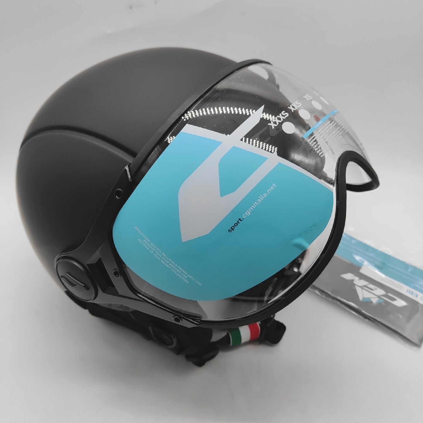 CGM Skihelm Sportausrüstung Winter Schutz Schwarz Grau Passform XXL 61 cm leicht und sicher