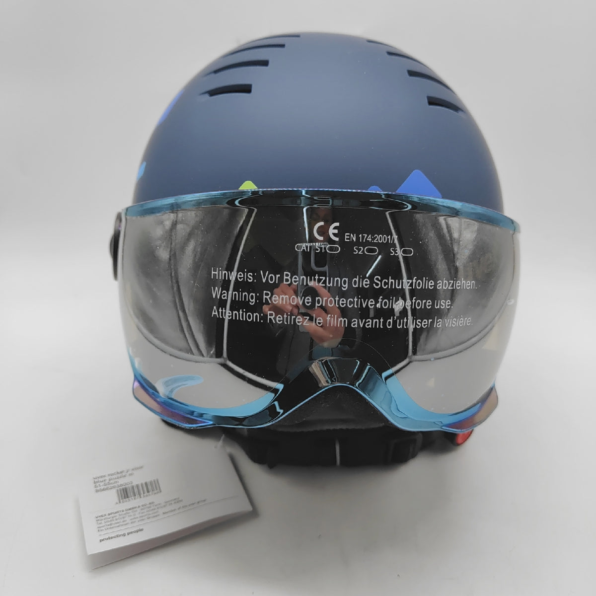 Uvex Skihelm Kinder Schutzbekleidung Rocket jr Schneeoptimiert Schutzschild Visier Kategorie