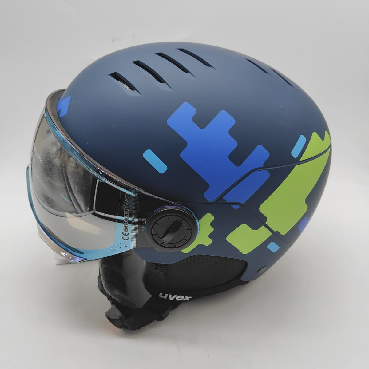 Uvex Skihelm Kinder Schutzbekleidung Rocket jr Schneeoptimiert Schutzschild Visier Kategorie