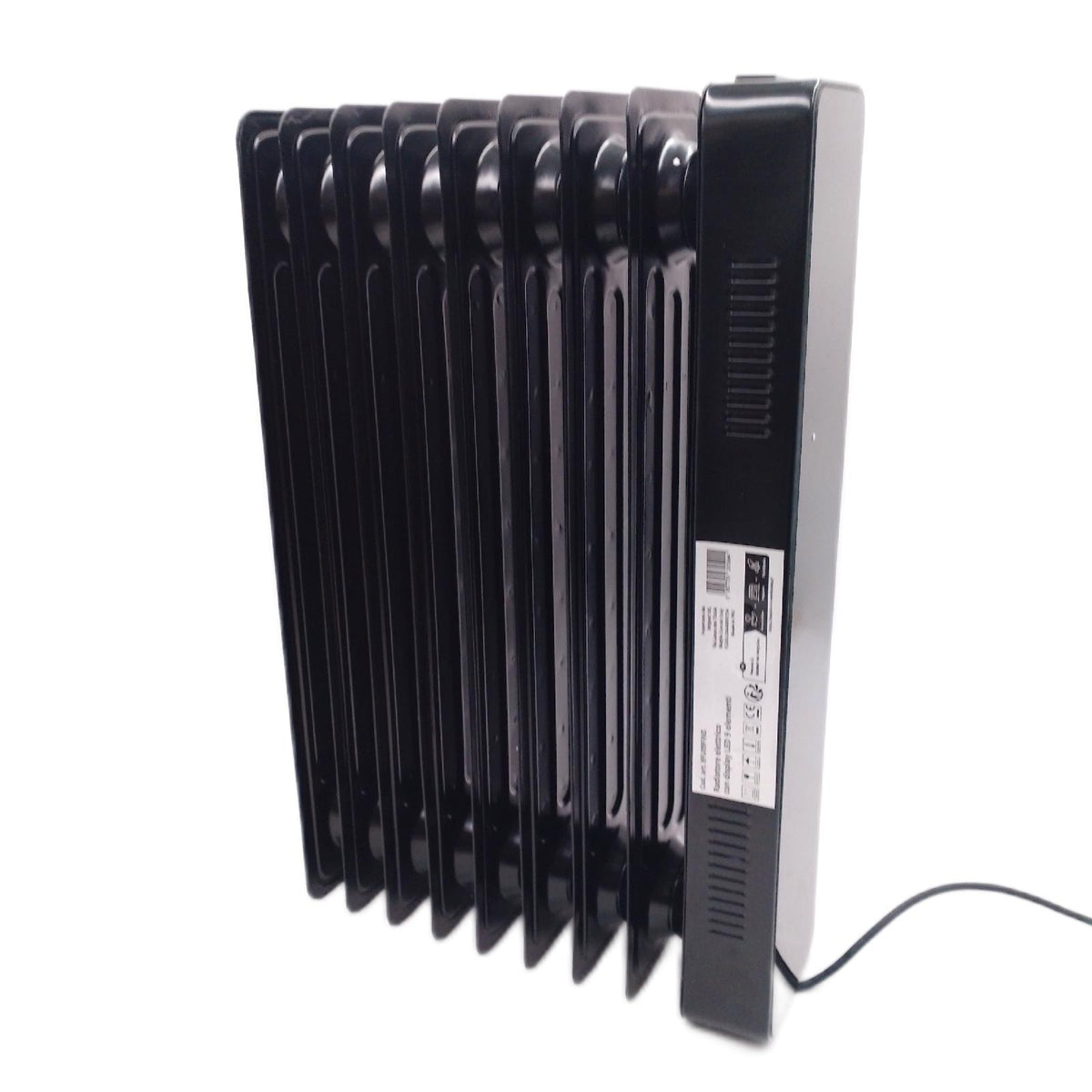 White Elektrischer Ölradiator  9 Elemente  220 V  Fernbedienung inklusive  Touch-Funktion  helles LED-Display  Elektroheizung mit Rädern
