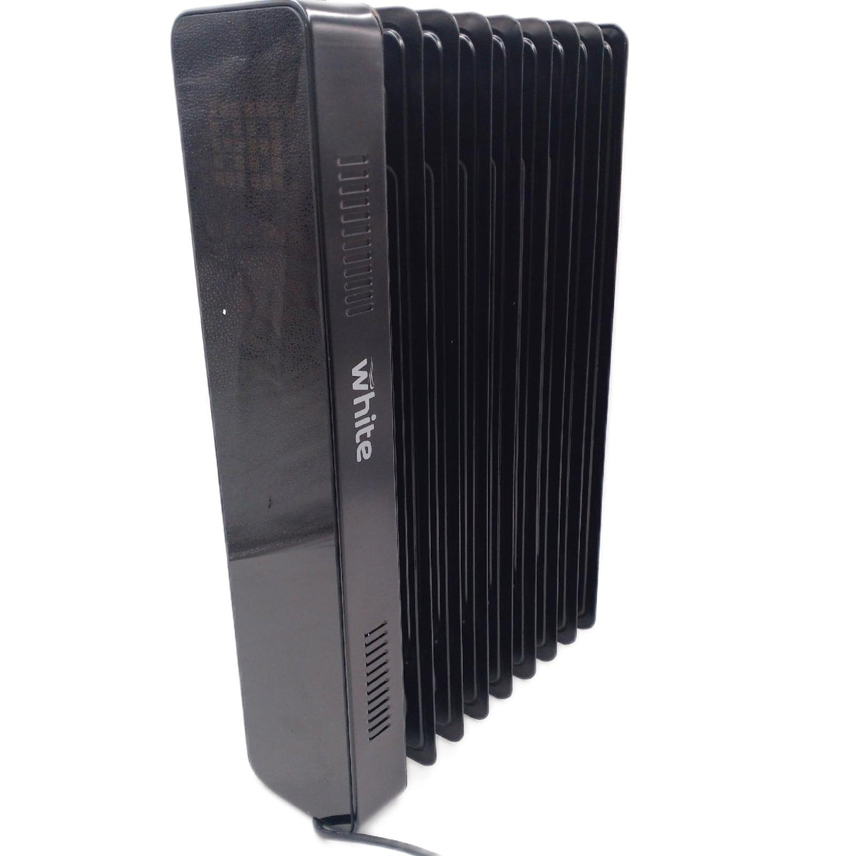 White Elektrischer Ölradiator  9 Elemente  220 V  Fernbedienung inklusive  Touch-Funktion  helles LED-Display  Elektroheizung mit Rädern