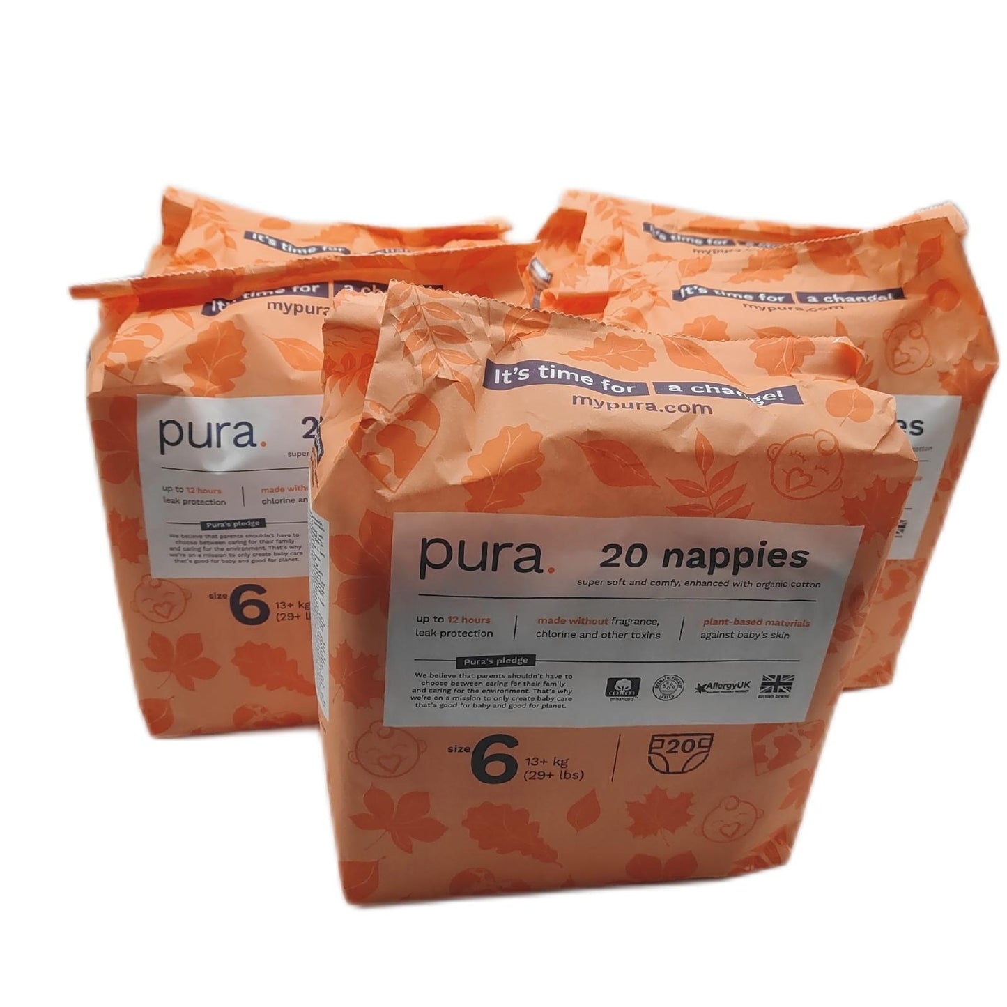 Pura Eco Baby Windeln Babybedarf Größe 6 13 kg Plus Komfort 100 Stück