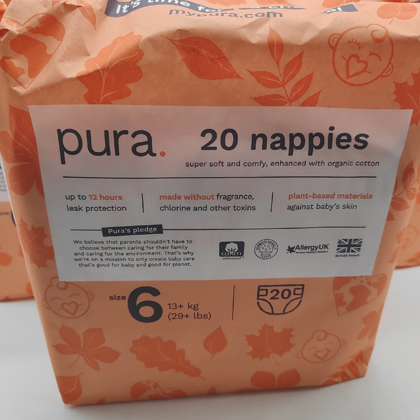 Pura Eco Baby Windeln Babybedarf Größe 6 13 kg Plus Komfort 100 Stück