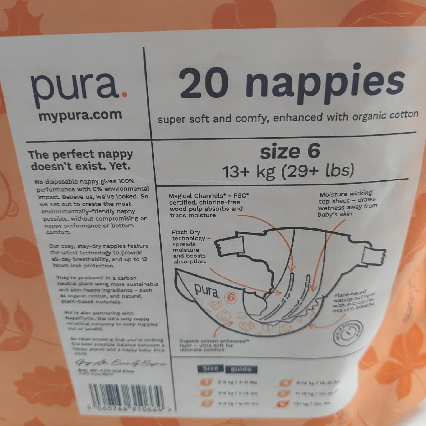 Pura Eco Baby Windeln Babybedarf Größe 6 13 kg Plus Komfort 100 Stück