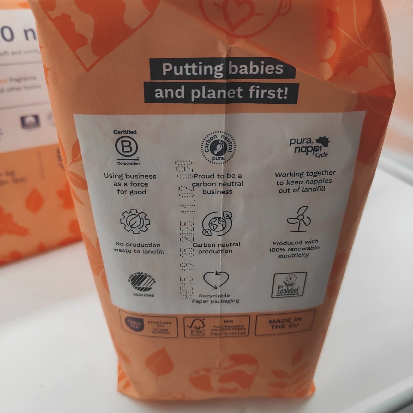 Pura Eco Baby Windeln Babybedarf Größe 6 13 kg Plus Komfort 100 Stück