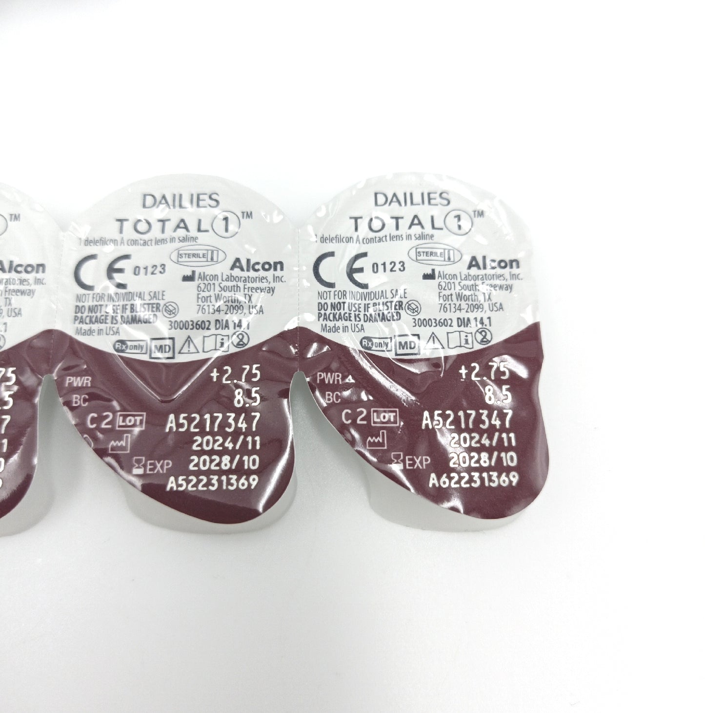 Dailies Total 1 Tageskontaktlinsen 28 Stuck 275 BC 85 mm