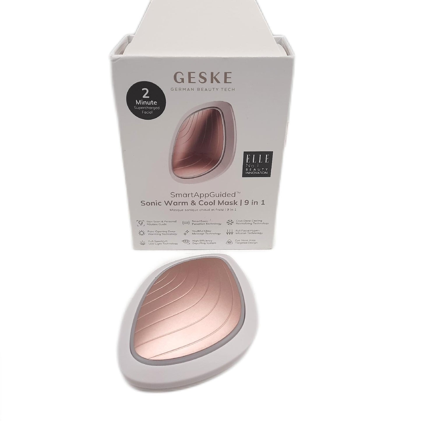 GESKE LED Gesichtsmaske Beauty Gerät SmartAppGuided Sonic Warm n Cool 9 in